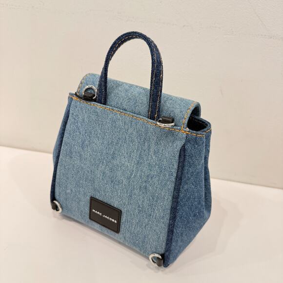 Last 1‼️Marc Jacobs Turnlock Medium Backpack 4P5HBP006H02 DENIM $350 - Picture 11 of 16